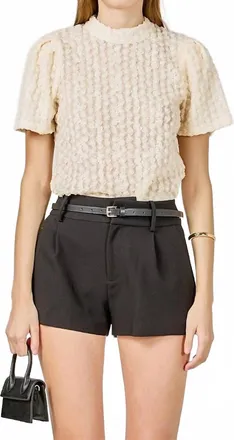 English Factory Tina Mock Top In Ivory