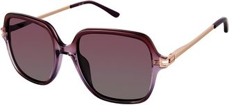 ANN TAYLOR ATP929 Polarized C03 Womens Sunglasses Purple Size 51