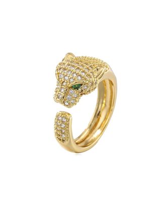 Liv Oliver 18K Plated Cz Panther Ring