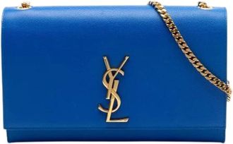 Saint Laurent Pre-owned Kate Crossbody Tas - Dames - Vintage Schoudertas - Blauw - ONE Size - Leer - Vintage