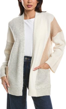Fort&eacute; Cashmere Lofty Colorblock Alpaca-Blend Cardigan