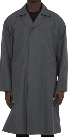 Dior Jassen, Heren, Grijs, M, Katoen, Klassieke Overcoat met Knopen