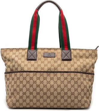 Gucci Pre-owned Gucci GG Canvas Web Tote Ladies 155524.002058