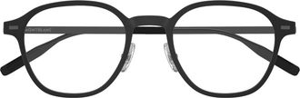 Montblanc Mb0427o Linea Snowcap 002 Black Metal Black Glasses