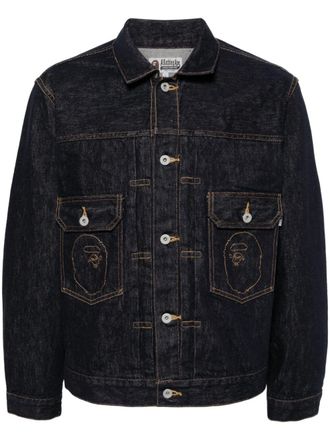 A Bathing Ape Ape Head denim jacket - Blue