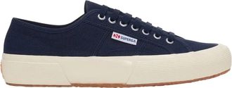 Superga Canvas Sneakers met Metalen Eyelets - Heren - Sneakers - Zwart - 42 1/2 EU - Katoen - Schoenen