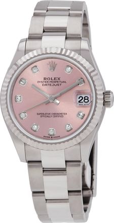 Rolex Datejust 31 Automatic Diamond Pink Dial Ladies Watch 278274PDO