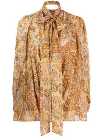 Zimmermann Blusa Sensory con stampa paisley - Oro