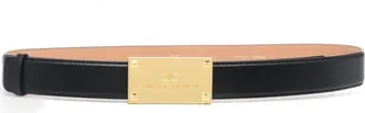 Elisabetta Franchi logo-buckle fastening belt - women - Polyurethane - 42 - Black