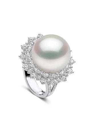 Yoko London Duchess diamond and pearl ring - Argento