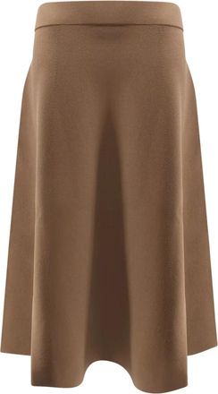 Max Mara Lazio Midi Rok - Dames - Midirokken - Bruin - M - Rokken