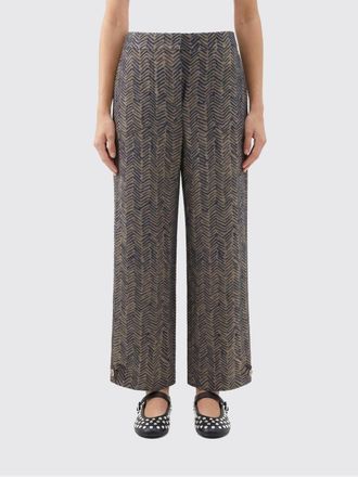 Giorgio Armani Viscose Trousers with Chevron Motif
