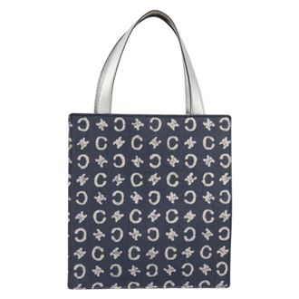 Celine C Macadam Canvas Navy Canvas Handbag (Pre-Owned)
