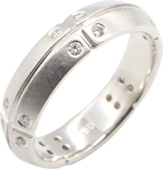 Tiffany & Co. Silver Clear White Gold (18K) Band Ring (Pre-Owned)