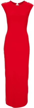 Nissa backless midi dress - women - Polyester/Spandex/Elastane - 36 - Red