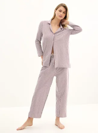 Miiyu Womens Comfortable trimmed pyjama set