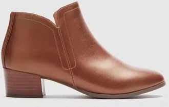 FRANKiE4 Womens Novak Leather Ankle Boots In Cognac