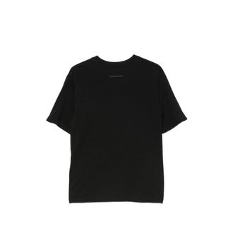 Maison Margiela Gathered Jersey Cotton T-Shirt - Black
