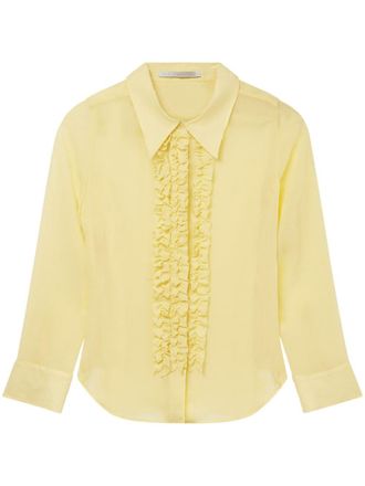 Stella McCartney Camicia con ruches - Giallo