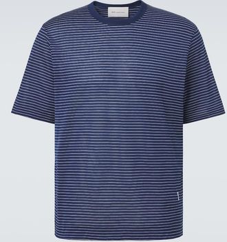 Ami Striped cotton jersey T-shirt