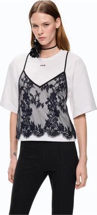Pinko T-shirt met ronde hals - Dames - T-shirts - Veelkleurig - XS - Katoen - Tops
