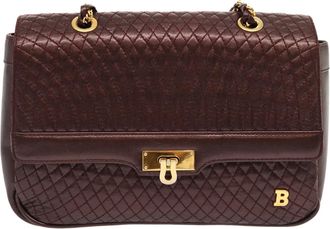 Bally Burgundy Leather Shoulder Bag (Pre-Owned)