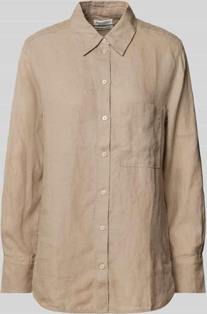 Marc O'Polo Regular Fit Leinenbluse aus reinem Leinen in Beige, Gr&ouml;&szlig;e 36