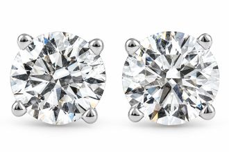 Pompeii3 1ct Diamond Studs IGI Certified Lab Grown 14k Rose Gold (I-J,VS1-VS2)