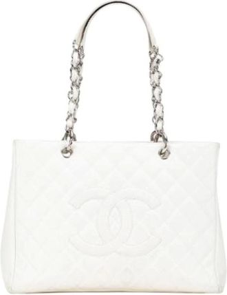 Chanel Pre-owned Tote Bags, female, White, Size: ONE SIZE Pre-owned Vintage Tote Bag