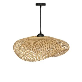 Rendez-Vous D&eacute;co L&aacute;mpara colgante de bamb&uacute; natural D60 cm