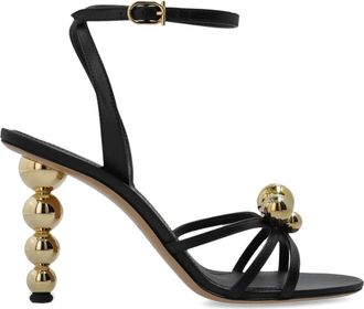 Ferragamo Sandalettes met hak Karina - Dames - Sandalen met hakken - Zwart - 35 1/2 EU - Schoenen