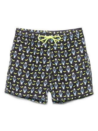 MC2 Saint Barth Lighting Micro Fantasy swim shorts - men - Recycled Polyester/Polyamide/Spandex/Elastane - S - Black