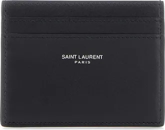 Saint Laurent Black Leather Card Holder