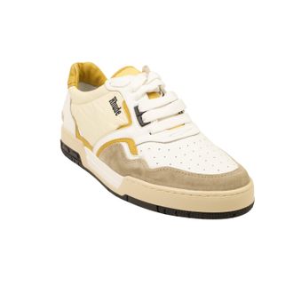 Rhude White & Mustard Leather Racing Sneakers
