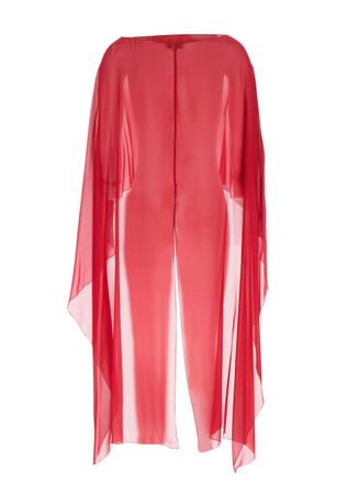 Antonelli Womens Silk Scarf Red Scarfs