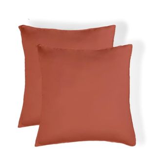 Febronie Funda de almohada (x2) algod&oacute;n terracotta 65x65