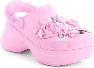 Balenciaga x CROCS Satin Ribbon Clog in Light Pink at Nordstrom, Size 10Us