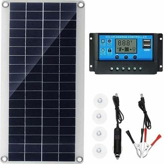 OEM Panel Solar Rotativo De 300 W Y 12 V, Kit De Panel Solar, Kit De Cargador De Bater&iacute;a Con Controlador De Carga Solar De 20 A Para Veh&iacute;culos Recreativos