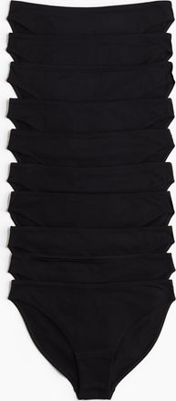 H&M 10er-Pack Baumwollslips - Schwarz