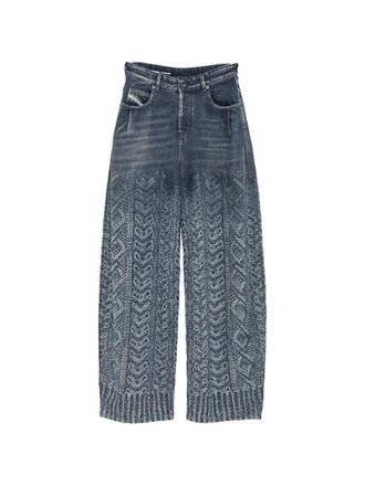 Diesel jeans met wijde pijpen
