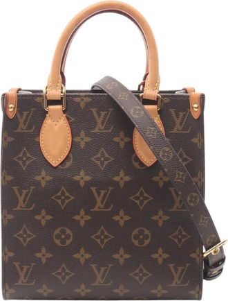 Louis Vuitton 2021-2025 Monogram Sac Plat BB satchel - Marrone