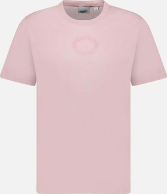 Burberry Womens Burberry Margot Embroidery Logo T-Shirt Pink - Size: 10/8