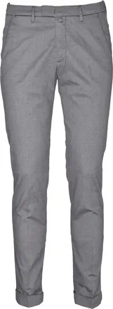 BRIGLIA 1949 Grey Chino Trousers With Straight Fit And Refined Detailing