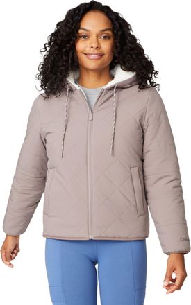 Free Country Womens Hooded Cirrus Quilted Reversible Jacket