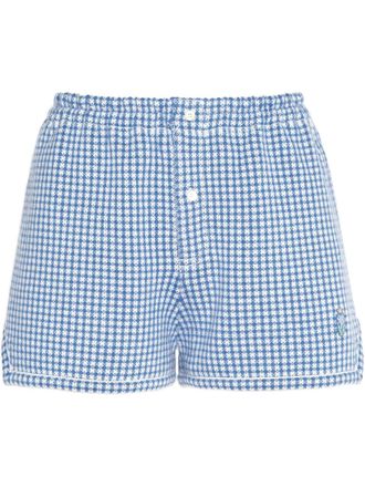 Barrie checked shorts - Blue