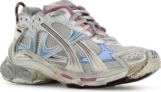 Balenciaga Womens Multicolor Runner Sneakers Whitbrnblupnkgry