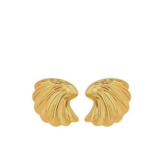 Anine Bing Gebogen Oorschelp Oorbellen - Dames - Oorbellen - Geel - ONE Size - Accessoires