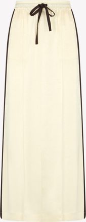 Serena Bute Satin Serena Jogger Skirt - Cream