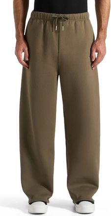 Mani&egrave;re De Voir Unisex Signature Wide Leg Sweatpants in Olive at Nordstrom, Size Xx-Small