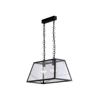 Netlighting Lexington Bar Lantern Ceiling Pendant Black Transparent E27